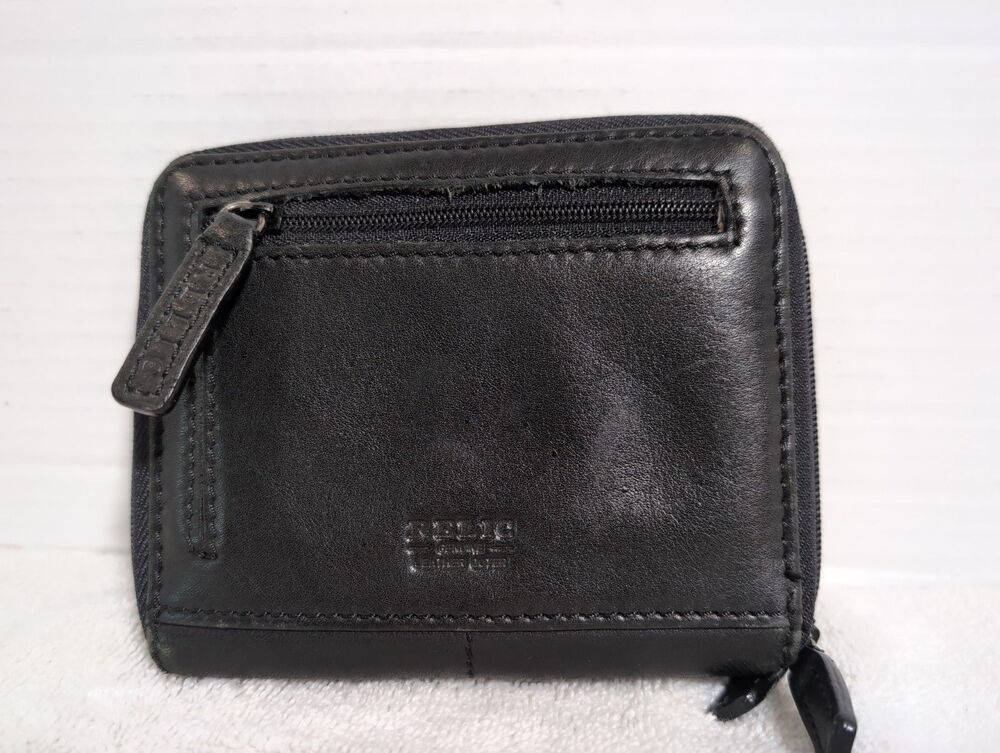 VINTAGE RELIC BLACK SOFT LEATHER WOMEN'S WALLET/CLUTCH MULTI SLOT CC ID CASH EUC